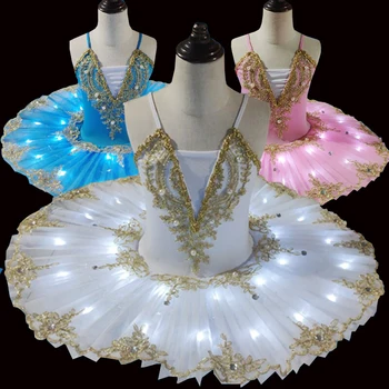 2020 Nove ženske, stari in mladi baletni kostumi, LED luči, jezera in Swan kažejo strokovno kostume, plesne kostume h635