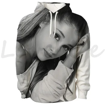 2020 Pop Zvezda Ariana Grande 3D Hoodies Ženske Puloverji Dekleta Sweatshirts Ariana Grande Hip Hop Street Puloverju Priložnostne Vrhovi