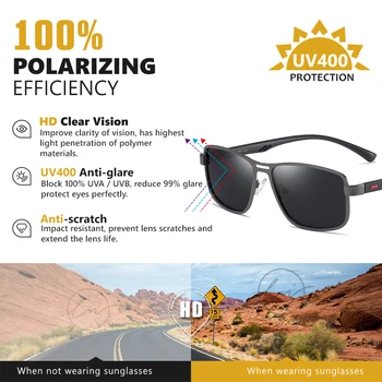 2020 Vrh Moških Polarizirana sončna Očala Anti-UV Vožnje Frishing sončna Očala Za Moške Kvadratnih Očala Očala HD Gafas De Sol zonnebril