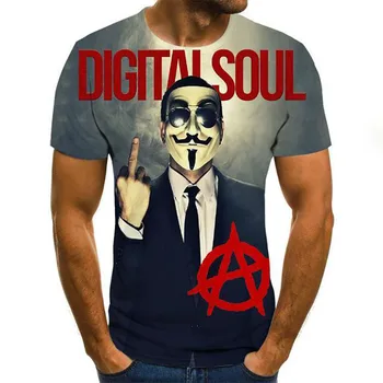 2020 vroče prodajo Klovn 3D Tiskanih Majica s kratkimi rokavi Moški Joker Obraz Moškega tshirt 3d Klovn, Kratek Rokav zabavne Majice, Vrhovi & Tees XXS-6XL