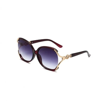 2021 Luksuzne blagovne Znamke Design sončna Očala Ženske Barvne Leče Pismo sončna Očala Moda Ovalni Okvir Letnik Odtenki Kovinskih Očal UV400