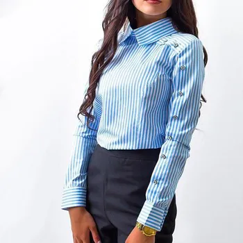 2021 Moda za Ženske Bluzo Ženska Bela Majica Bluzo Kombinezon Urad OL Majica Priložnostne Dolgi rokav Slim ženska Majica