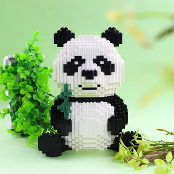 2021 Novo Diy gradniki Živali, Dodatki Številke Lev Panda Združljiv z Duploed Igrače za Otroke, Otroci Darila