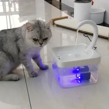 2L Mačka Razpršilnik Vode Super Tiho LED Samodejno Zanke Filter za Hišne živali Pitne Vodnjak Mačka Napajalni Pijačo Filter USB Pogon