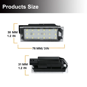 2pcs Avto-Styling LED Tablice Luči Za Renault Megane 2 Clio Laguna 2 Megane 3 Twingo Master Vel Satis Opel Movano Svetilke