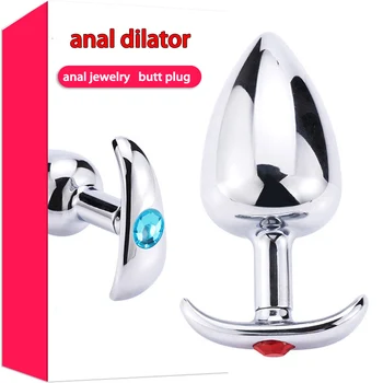 3 velikost kovinski analni čep anus stimulator dilatador analni nakit dilator rit svečke buttplug odraslih spolnih igrač za moške, ženske