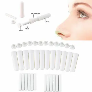 30Pcs/set Prazno Belo Plastično Prazno Nosni Aromaterapija Inhalatorji Cevi Palice Z Stenji Za Eterično Olje, Nos, Nosne Posodo