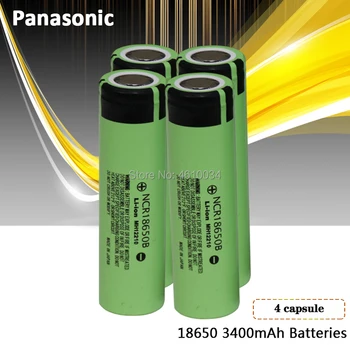 4pc Panasonic prvotne 3,7 v 18650 3400mah litijeva baterija za ponovno Polnjenje NCR18650B Za Svetilke zavore računalniki