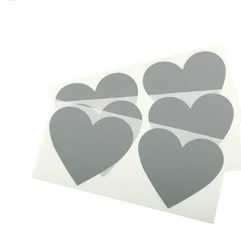 50pcs Scratch Off Nalepke 70x80mm Ljubezen Srce Oblika rdeče Barve Prazno Za Skrivno Kodo Kritje Doma Igro Poroka Sporočilo