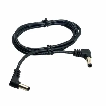5pcs DC Napajalni kabel 5.5 x 2.1 mm / 2,5 mm Moški na 5,5 2.1/2,5 mm Moški Vtič Kabla Desno pod Kotom 90 Stopnjo 50 cm
