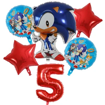 6pcs/veliko Jež Stranka Baloni Super Junaka Sonic 30inch Številko Folija Balon Otroci Rojstni dan Baby Tuš Dekor Globos