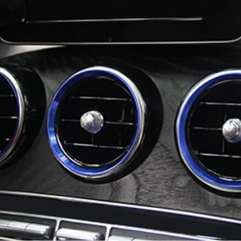7PC Avto-styling Vtičnica Obroč Dekoracijo klimatska Naprava Odprtin Trim Nalepke Kritje za Mercedes Benz C Razred W205 GLC 180 200
