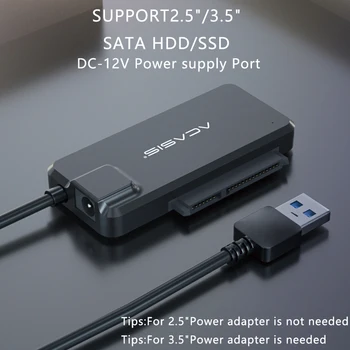Acasis SATA na USB 3.0 Adapter USB 3.0 2.0 Sata 3 Kabel usb Pretvornik Za 2.5 3.5 HDD SSD Trdi Disk Sata na USB Kabel