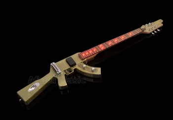 Afanti Music factory / Mahagoni Telo, Javorjev vrat/ Električna kitara z Rdečo LED luči (AQX-126)