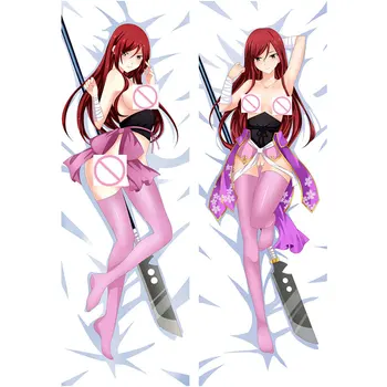 Anime FAIRY TAIL blazino Kritje Erza Scarlet Dakimakura primeru Seksi dekle 3D Double-sided (obojestransko), Posteljnina, Objemala Telo prevleke FL02
