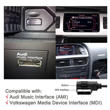 Avto 2G 3G Bluetooth USB adapter MDI AMI MMI kabel za Golf, Passat Tiguan Audi A3 A4 B7 B8 B6 V5 V7 A5 A7 R7 S5 A6L A6 C5 A8L A4L