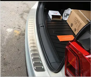 Avto iz nerjavečega jekla, Zunanje+Notranje Vzvratno Trunk polico ploščo kritje Za VW Tiguan 2017 2018