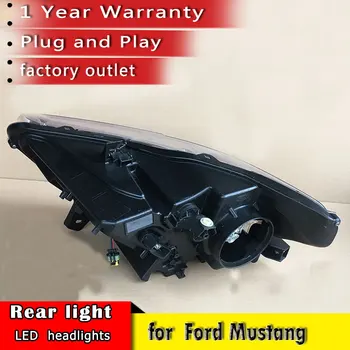 Avto Styling-2018 za Ford Mustang Žarometi LED različico OEM Smerniki DRL LED Objektiv Dvojnim Snopom, avto Dodatki
