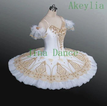 Belo Zlato Fairy Doll Palačinka Krožnik Uspešnosti paquita tutus Strokovno Tutu Ženske Klasični Balet Fazi Kostum Otrok