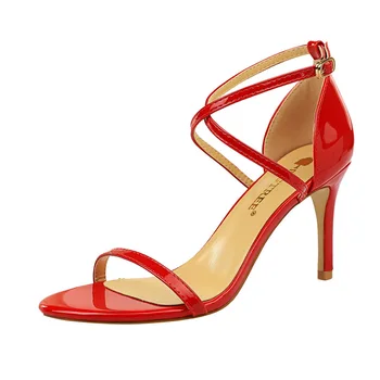 BIGTREE poletni sandali, čevlji ženska moda seksi stranka sandalia feminina visokih petah stiletto chaussures femme sponke salto alto