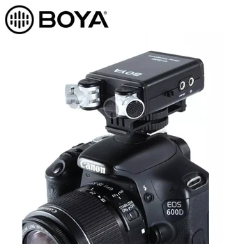 BOYA S-SM80 PassFilter Stereo Kamera Mikrofon s Realnem času, Govorni Monitor za Canon 5D2 6D 800D Nikon D800 D600 Kamere