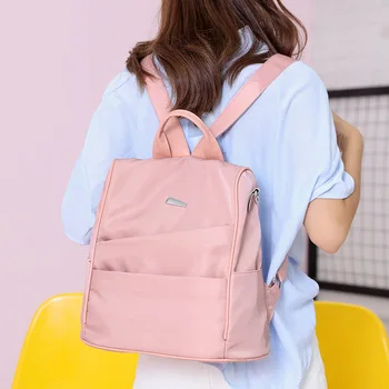 Brezplačna dostava za Ženske modni nahrbtnik barva college in university študentov velike zmogljivosti vrečko potovalna torba bookbag