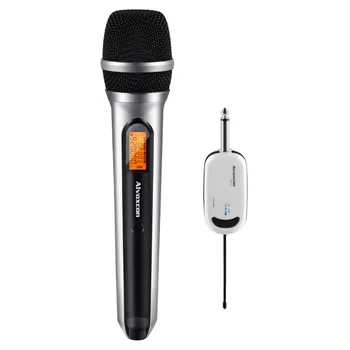 Brezžični Mikrofon, Alvoxcon vokalni ročni mikrofon s sistemom mini sprejemnik (1/4 palca (plug) za Karaoke, stopnji uspešnosti, DJ