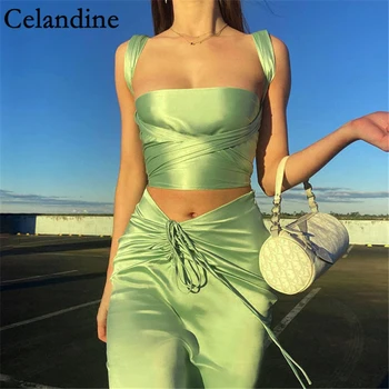 Celandine Zelena Seksi Bodycon Midi Obleka Ženske Križ Čipke Stranke Obleke Gospe Priložnostne Vestidos Haljo Ženski Pomlad Jesen 2021