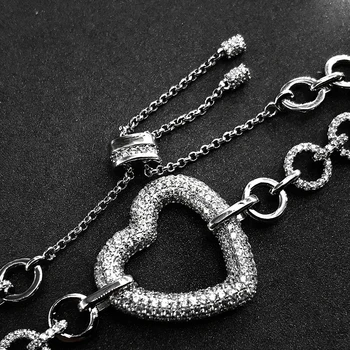 Cheny s925 sterling srebrna zapestnica decembra ljubezen ženska zapestnica v obliki srca sponke zapestnica zaklepanje verige moda bohemia