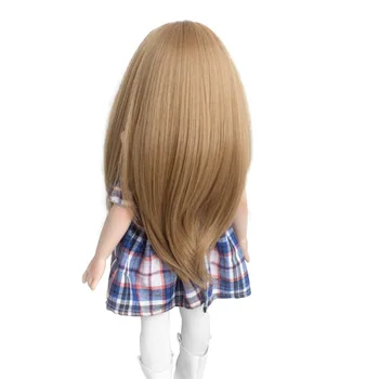 Darilo Za Dekleta, ki so Ročno Izdelani Sredini Slovesu Dolgo Naravnost Lutka Lasuljo za 18 inch Ameriški lutka