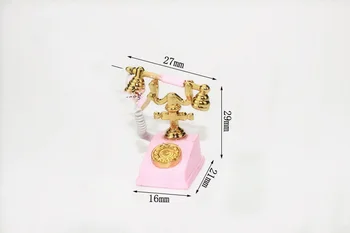 Debelo 1:12 lutke mini Mini retro model telefona, pohištvo, igrače, tekmo za gozdne živali družino zbirateljske Darilo 2018