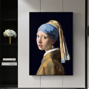 Dekle z Biserne Uhane Platna Slike na Steni Klasično Znanih Umetniških Plakatov In Fotografij nizozemske Zlate dobe Umetniške Slike