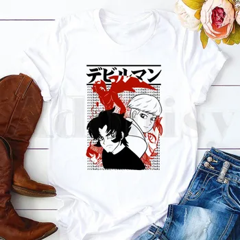 Devilman Crybaby Japonski Anime Hudič Človek Hip Hop Ženske T Shirt Harajuku Ženska T-shirt Kratek Rokav Poletje Tshirt Oblačila
