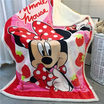 Disney rdeče minnie mouse Jeseni in pozimi odeja rjuhe nova otroška odeja minnie risanka zgosti žamet odeje 100x140cm