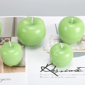 DIY apple obliko milo čokolada sveča plesni majhnosti apple sveča plesni priročnik srčkan candel izdelava kalupa lz35