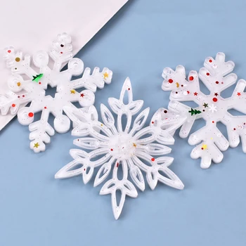 DIY Kristalno Epoksi Plesni Božič Serije Tri-v-enem Snežinke Obesek Visi Nakit Silikonsko Plesni