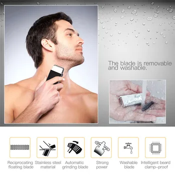 Električni Brivnik za Moške Britev Pralni Brado Rezalnik Prenosni USB Polnilna Mini Hair Trimmer Nos, Ušesa, Obraz Zložljive Clipper