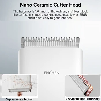 ENCHEN Profesionalne frizerske Clipper Moške USB za Polnjenje Električnih Brado Brivnik Dveh Hitrosti Keramični Nož za Lase Stroj za Rezanje