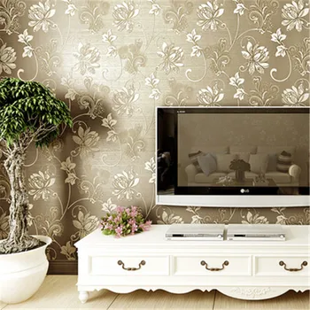 Evropski Stil netkane Ozadje Cvetlični Romantično Dnevna Soba, Spalnica Hotel Reliefne 3D Wall Paper Roll Doma Dekor