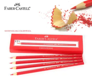 Faber Castell Vodi topen Barvni Svinčnik Rdeče Barve, 421 Barvni Svinčniki Za Risanje Skice Nemčija