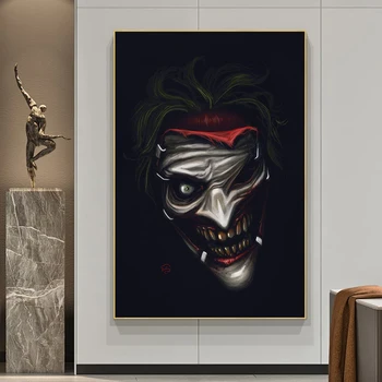 Filmska Zvezda Joker Wall Art Oljna slika na Platnu Plakatov in Fotografij Nordijska Cuadros Wall Art Slike Za dnevno Sobo