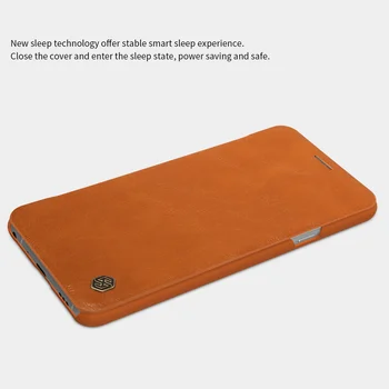Flip case Za LG G8 ThinQ Nillkin Letnik Qin PU Usnja Flip cover smart wake up funkcija za LG V40 ThinQ pokrov