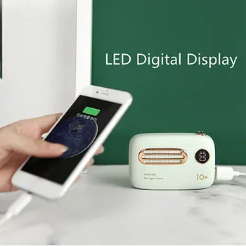 FLOVEME Retro Moči Banke Zunanje Baterije LED Zaslon 10000mAh Za Xiaomi Mi Letnik PowerBank Prenosni Polnilec za Radijsko PoverBank