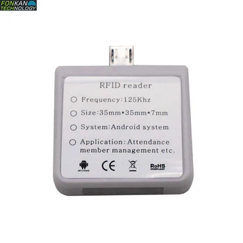 FONKAN Mini Izjemno majhen Prenosni LF 125KHz/13.56 Mhz Android Mobilni Telefon RFID Reader USB OTG Napajanje 125K ID Card Reader