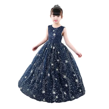Galaxy Najstnik, Dekleta Obleke Žogo Zvezdic Luksuzni Kakovosti Otroci Big Dekleta Obleke otroška Oblačila Stranka Rojstni dan Ples