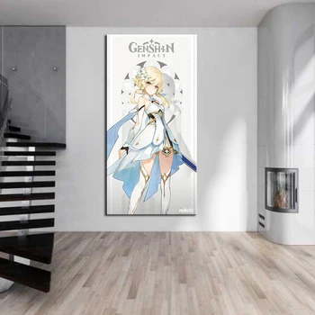 Genshin Vpliv Serije Anime Igra Plakati 1 Kos HD Platno Tiskanje Fotografij, Platno Slikarstvo Moderno notranjo Opremo Za Spalnice Wall Art