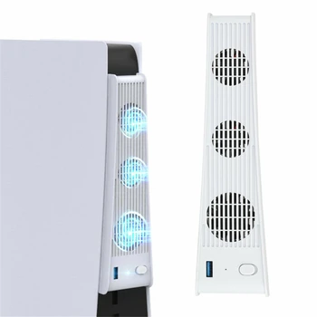 Gostitelj Hlajenje 3-Ventilator Hladilnika Igra Zunanje Super Pribor Hladilni Ventilator Razširjena USB-Vmesnik Za PS5 Konzole Lahka In Kompaktna