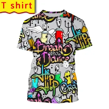 Grafiti hoodie majica 3d tiskanja moških harajuku break dance suknjič ulične hip hop majica smešno hlače anime obleko, odejo
