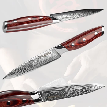 GRANDSHARP 5 Palčni Pripomoček Nož 67 Plasti Japonski Damask iz Nerjavečega Jekla VG-10 Kuhanje Orodja Kuhar Kuhinjski Nož Damask