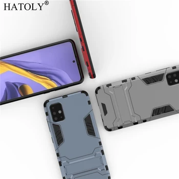 HATOLY Za Oklep Primeru Samsung Galaxy A51 Primeru Shockproof Robot Silikonske Gume Hard Back Telefon Pokrovček Za Samsung Galaxy A51 6.5